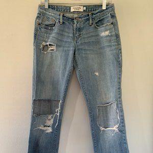 Abercrombie & Fitch Distressed Low Rise Jeans US4